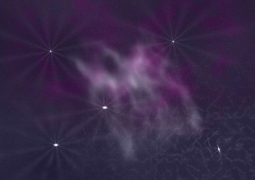 Far being shone nebula and star field against space. "Elements of this image furnished by NASA".