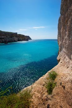 Cala Macarella Ciudadela Menorca turquoise Mediterranean sea in Balearic islands