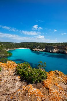 Cala Macarella Ciudadela Menorca turquoise Mediterranean sea in Balearic islands