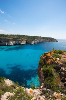 Cala Macarella Ciudadela Menorca turquoise Mediterranean sea in Balearic islands