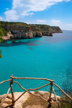 Cala Macarella Ciudadela Menorca turquoise Mediterranean sea in Balearic islands