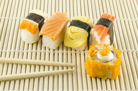 asia traditional japanese food call fresh sushi