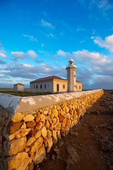 Menorca Punta Nati Faro lighthouse in Ciutadella Balearic Islands of Spain