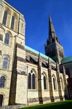 The historic Cathedral in Chichester,England. Image taken in November 2013.