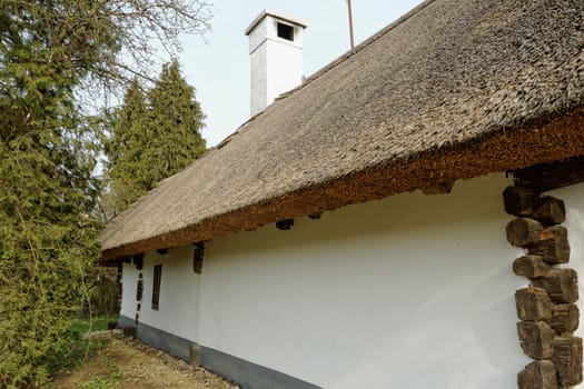 Old farmhouse with a thatched roof