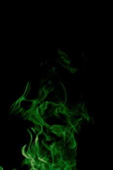 green flames of fire as  abstract backgorund