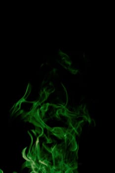 green flames of fire as  abstract backgorund