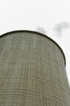 Details of a huge cooling towers of a power plant