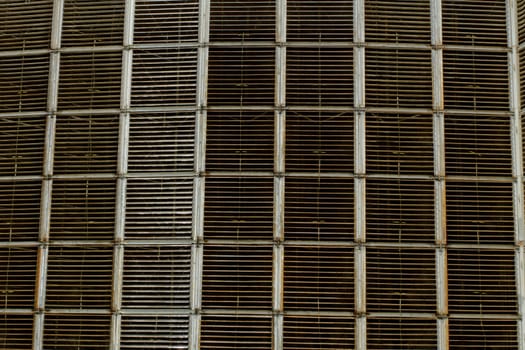 Details of a huge cooling towers of a power plant (cooling fins)
