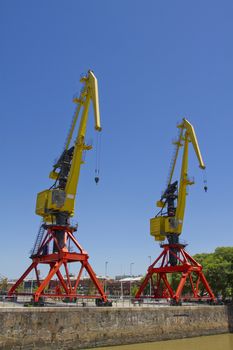 Old crane of puerto madero in buenos aires