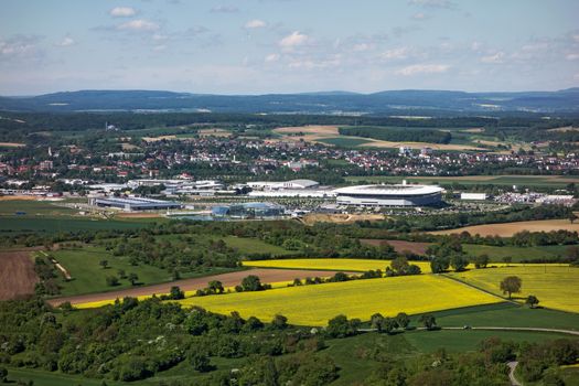 SINSHEIM, GERMANY - May 18: Rhein-Neckar Arena on May 18, 2013 in Sinsheim, Germany. The stadium was site of the soccer world cup 2006 for group matches.