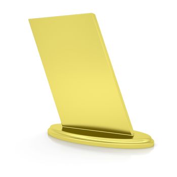 Gold award. Isolated render on white background