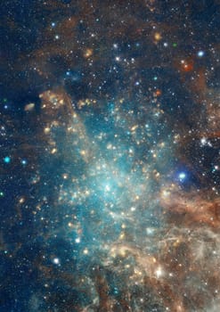 Star field in space, a nebulae and a gas congestion. "Elements of this image furnished by NASA".