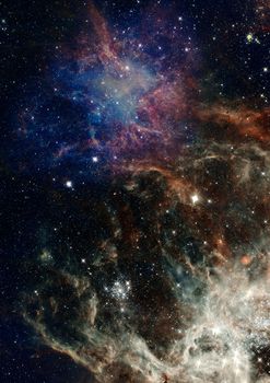 Star field in space, a nebulae and a gas congestion. "Elements of this image furnished by NASA".