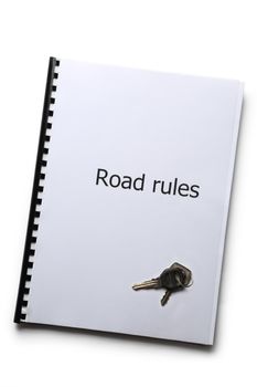 Road rules register with car keys