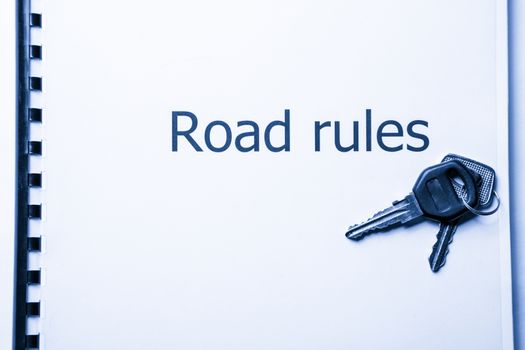 Road rules register with car keys