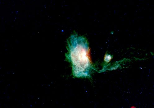 Far being shone nebula and star field against space. "Elements of this image furnished by NASA".