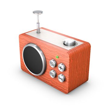 3D vintage touch radio receiver