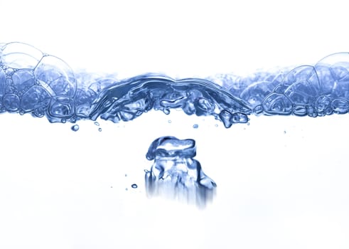 Abstract image of the rippling surface - waves and bubbles