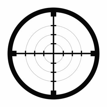 sniper black finder target illustration bull eye