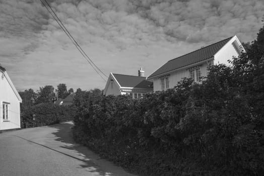 Sponvika is a village in Halden, Norway, and most of the houses are of older origin but well maintained. Image is shot in late September 2013.