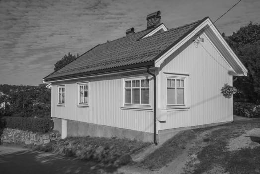 Sponvika is a village in Halden, Norway, and most of the houses are of older origin but well maintained. Image is shot in late September 2013.