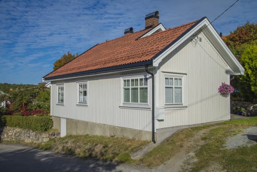 Sponvika is a village in Halden, Norway, and most of the houses are of older origin but well maintained. Image is shot in late September 2013.