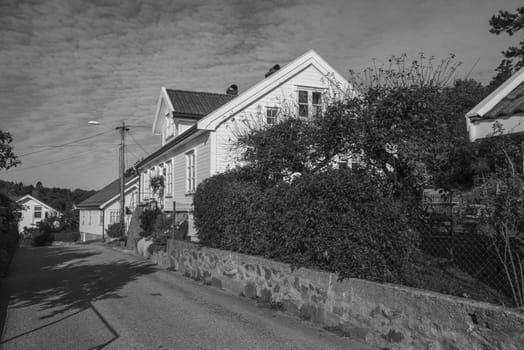 Sponvika is a village in Halden, Norway, and most of the houses are of older origin but well maintained. Image is shot in late September 2013.
