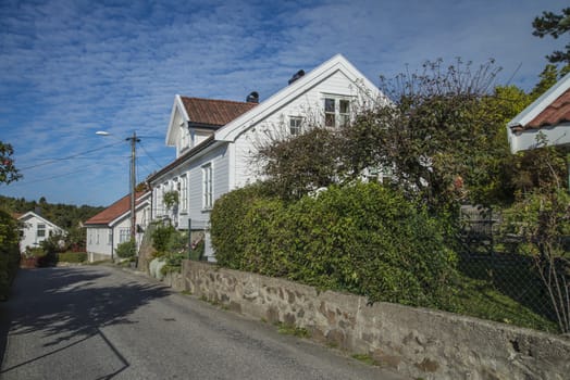 Sponvika is a village in Halden, Norway, and most of the houses are of older origin but well maintained. Image is shot in late September 2013.