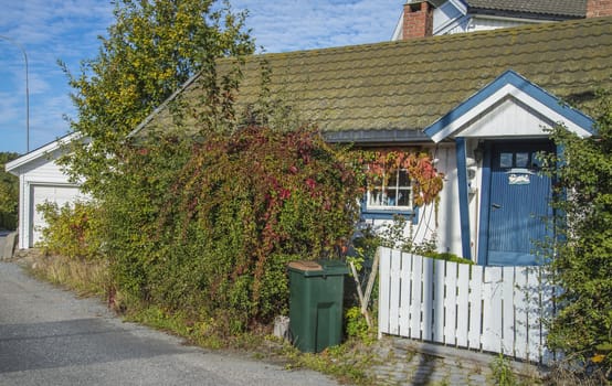 Sponvika is a village in Halden, Norway, and most of the houses are of older origin but well maintained. Image is shot in late September 2013.