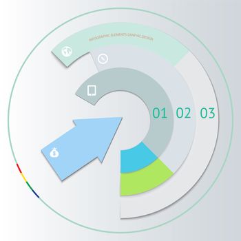 Elements of infographics, Modern Design Circle template, can be used for infographics,  vector