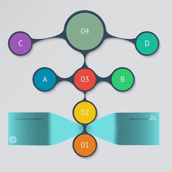 Elements of infographics, Modern Design Circle template, can be used for infographics,  vector