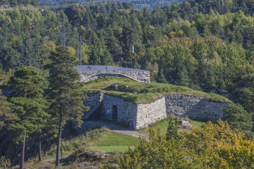 The fort was built in 1683 and located on the outskirts of Fredriksten fortress (out fort). Photo is shot from Fredriksten fortress in Halden, Norway a day in September 2013.