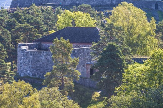 Large tower is a fort located outside Fredriksten fortress in Halden, Norway, and was built in 1682 and was completed in 1884. The picture is shot in September 2013