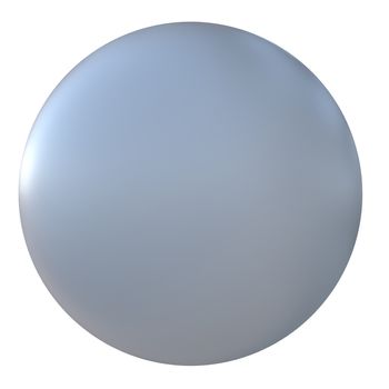 Gray metal ball. Isolated render on white background
