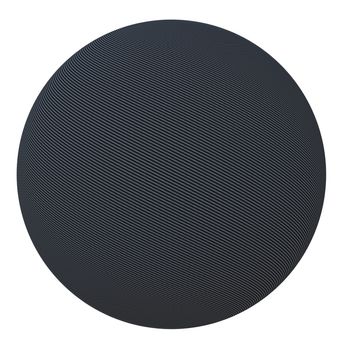 Ball of carbon fiber. Isolated render on a white background