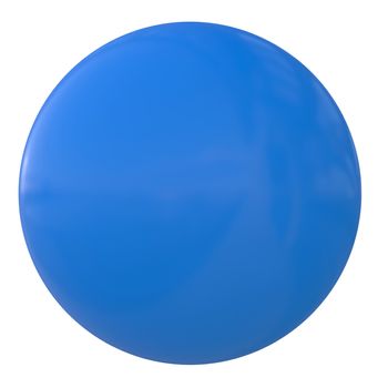 Ball of blue plastic. Isolated render on a white background