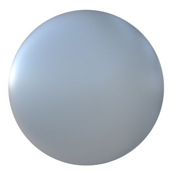 Gray metal ball. Isolated render on white background