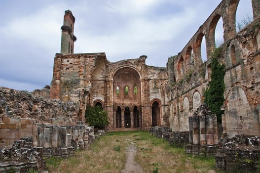 Ruined monastery in the province of Zamora Spain