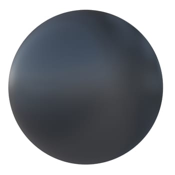 Ball of black plastic. Isolated render on a white background