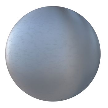 Gray metal ball. Isolated render on white background
