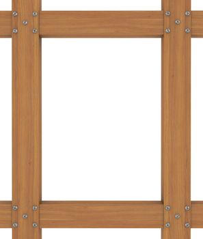The wooden frame of the boards are connected with screws. Isolated render on a white background