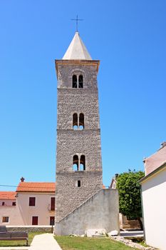 Bell tower of the parish Church of St. Anselm, Nin, Croatia