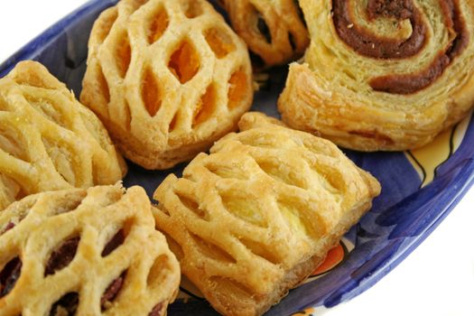 Delicious selection of assorted Danish pastries ready to serve.