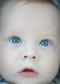 Little baby boy with blue eyes  portrait