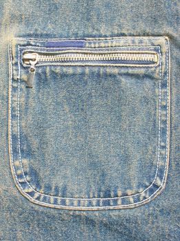 Pocket of a jeans jacket