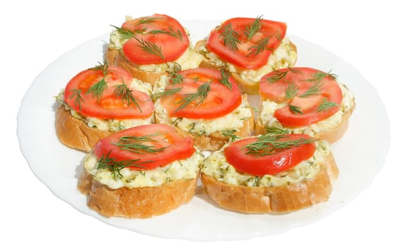 Hot sandwiches on a plate
