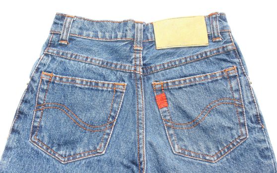 Jeans on a white background.