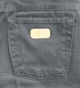 Back pocket of black jeans.