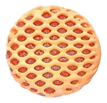 The Piece of the sweet pie on white background.